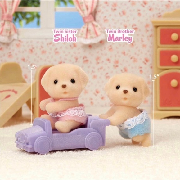 Calico Critters - Yellow Labrador Twins - 3 pieces set - Picture 1 of 8